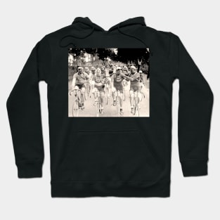 Tour De France Vintage Bicycle Racing Photo Print Hoodie